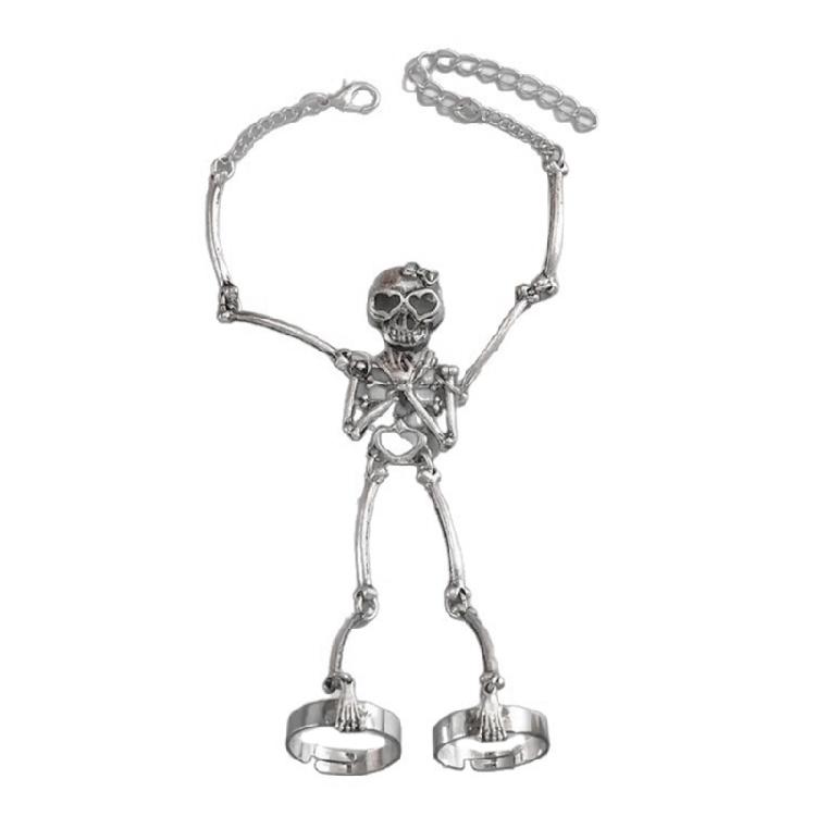

Modern Skeleton Wrist Chain Alloy Craftsmanship Multifuntional Accessory Suitable for Cosplay Event Trendy Looks 1