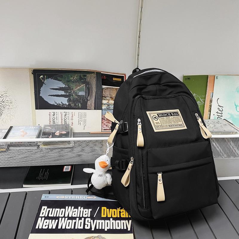 Backpack Simple Female College Student School Bag College Trend Junior High School Couple High School Student Backpack