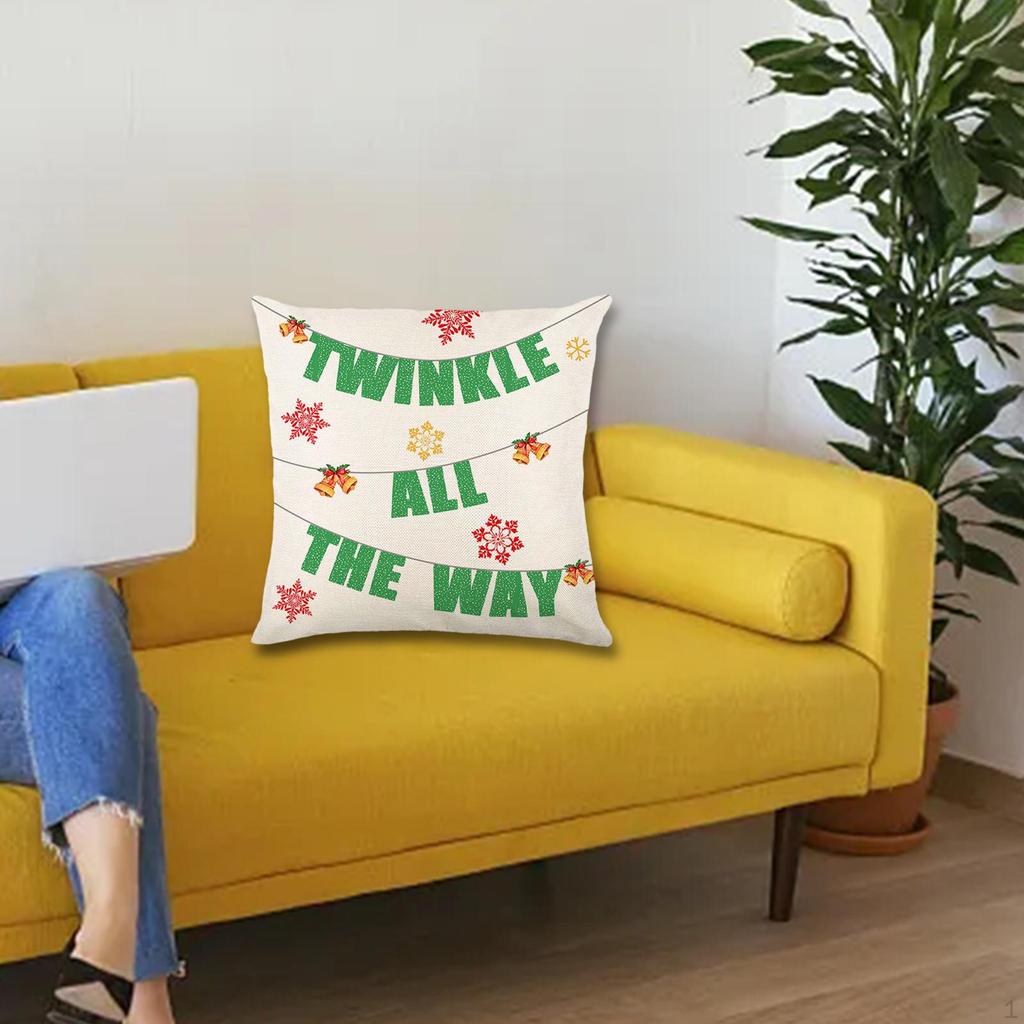 Christmas Pillow Cover Decorative Pillowcases Creative Square Cushion Case for Holiday