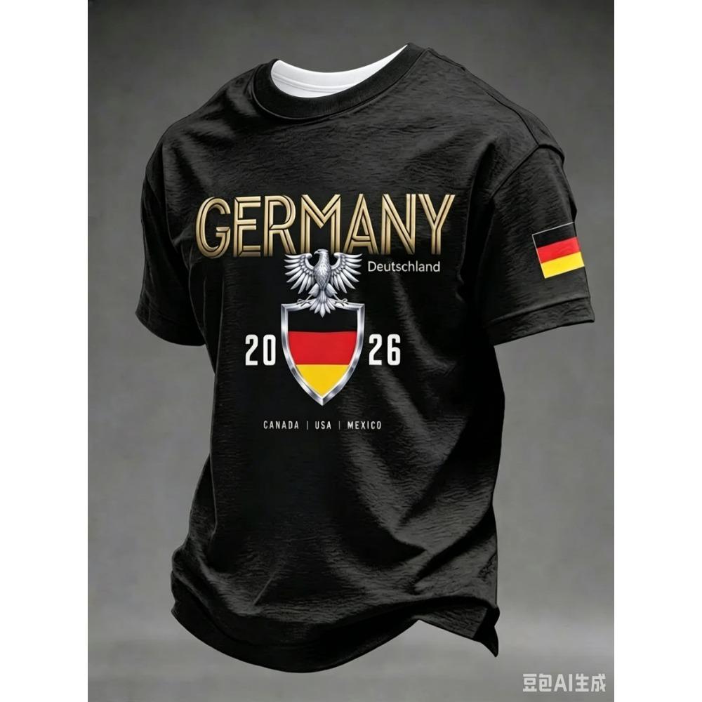 2026 Summer USA Style Football Ports T-shirt Breathable Gym Loose Athletic Short Sleeve Tops Adult Child Casual Blue T-shirt