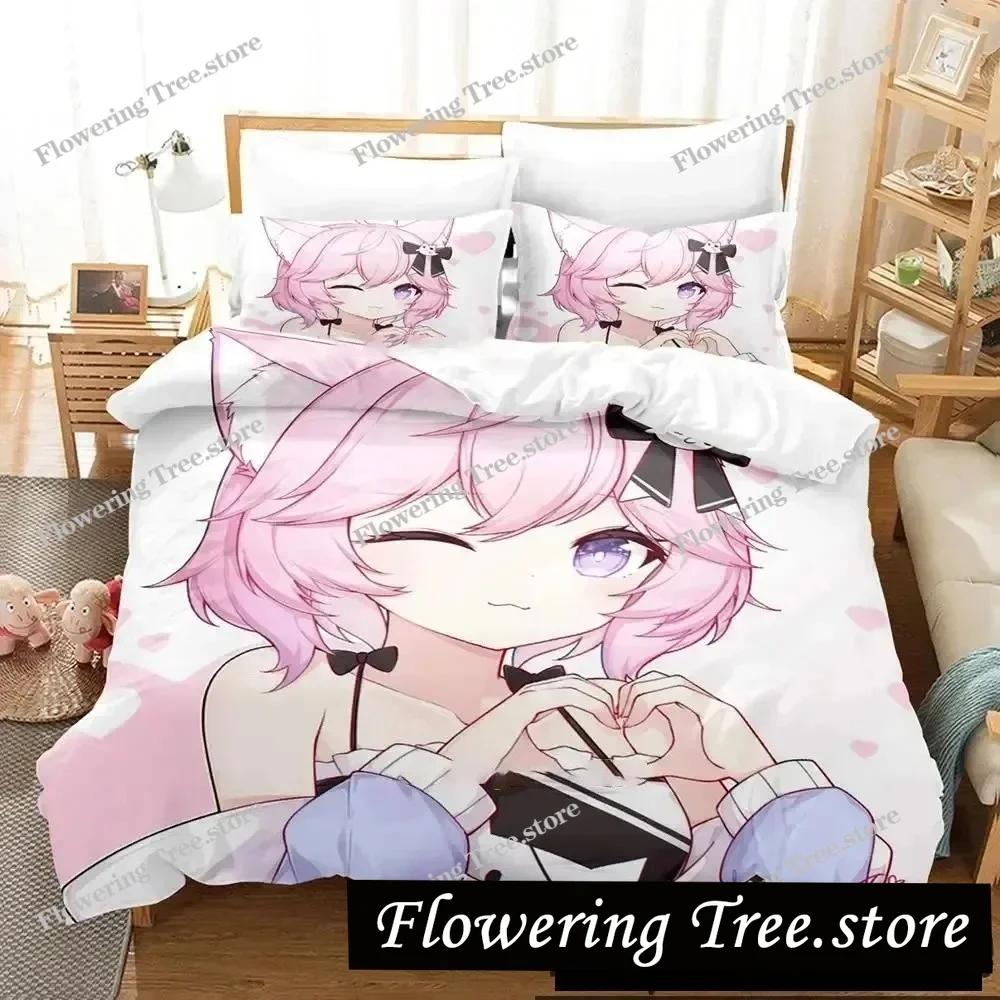 Anime Nyatasha Nyanners Bedding Set Boys Girls Twin Queen King Size Duvet Cover Pillowcase Bed boys Adult Home Textileextile