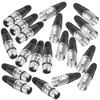 Neewer 20pcs 3-Pin XLR Solder Type Connectors, 10 Male and 10 Female Plug Cable Connectors, Microphone Audio Sockets, Zinc Alloy, High Conductivity, U