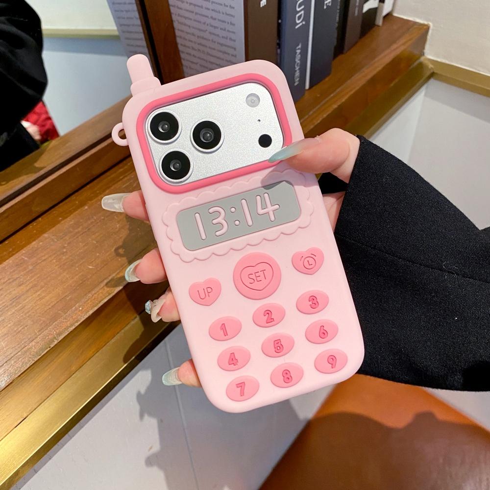 Girl powder three-dimensional love big brother with cat pendant is suitable for Apple 17ProMax mobile phone case iphone15 new 16pro women's 17pro