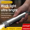 COB Work Pen Light LED Folding Work Flashlight with Magnet Portable Torch Rechargeable Outdoor Multi-Function Ruler Flashlight