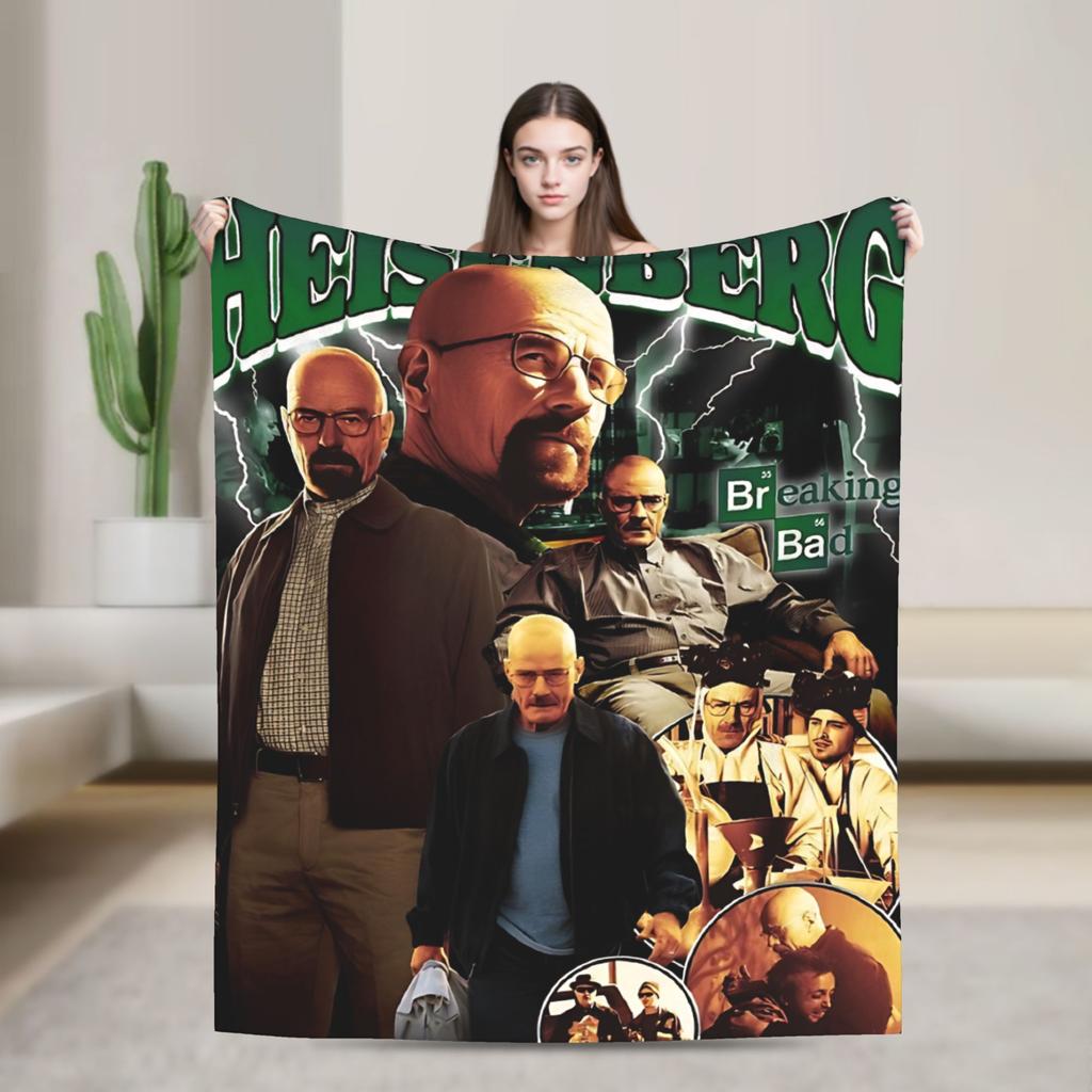 Heinsenberg Walter White Bb Blanket Warm Plush Throw Blanket For Couch Chair Sofa Bed Decorative Flannel Bedspread Bed Cover