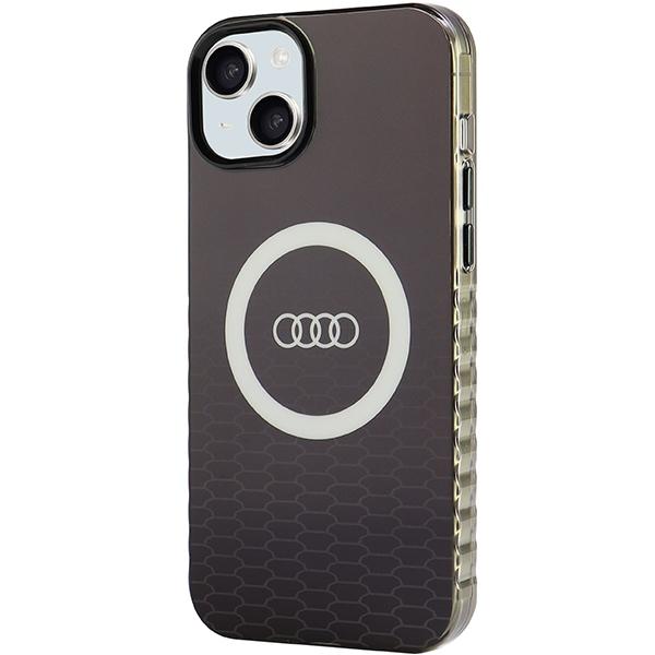 Audi Iml Big Logo Magsafe Case Iphone 15 Plus / 14 Plus 6.7 Czarny/Black Hardcase Au-Imlmip15M-Q5/D2-Bk