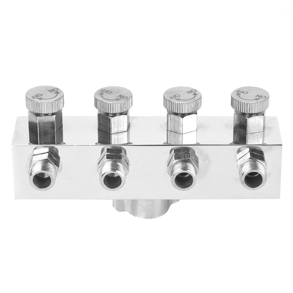 Multi Function Adjustable Aluminium Air Hose Splitter Airbrush Adapter Fitting Accessories #1