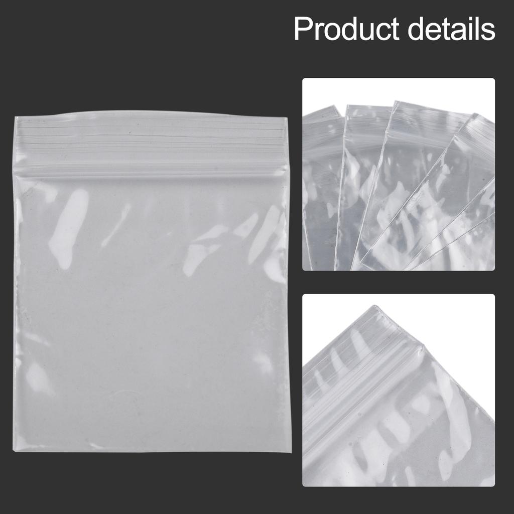 100 Plastic Bag 100pcs Baggies Baggy Bags Clear Mini Resealable Self Seal Small Zipper Lock Grip Plastic Brand New
