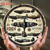 Vintage RAF Aircraft Metal Tin Sign Wall Art Spitfire Hurricane Mosquito WWII Plane Decor