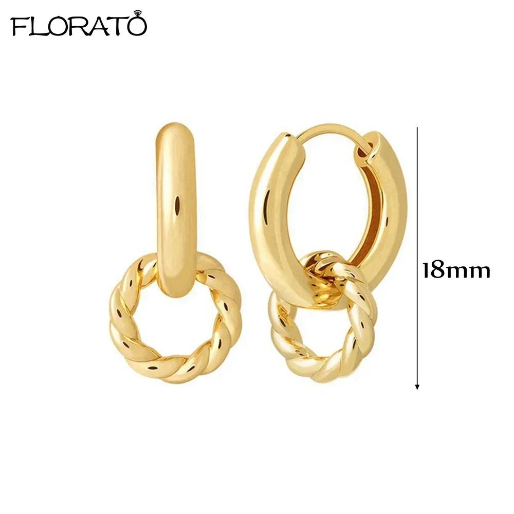 925 Silver Ear Needle Simple 10/15/25mm Hoop Earrings for Women Round Dangle Gold Earrings Fashion Korean Jewelry
