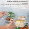 4 In 1 Transparent Fridge Storage Crisper Box M/L Size BPA Free for Meat Vegetable Meal Prep Pantry Use