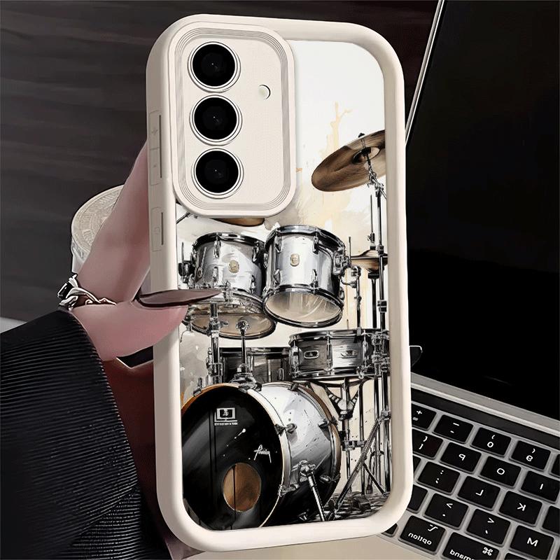 Drum Set Rock Music Soft Phone Case for Samsung Galaxy S26 Ultra S25 Edge S24 S23 S22 Plus S21 S20 FE 5G Shell Silicone Funda