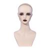 Female Mannequin Head Manikin with Ears Stable Realistic PVC Bust Wig Holder for Hairpieces Hat