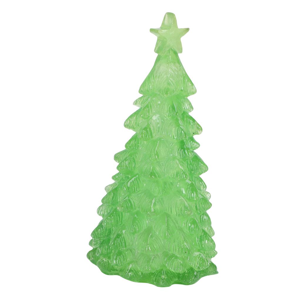Lighted Xmas Tree Decor Battery Powered Resin Xmas Tree Tabletop Decoration for 1 12 Scale Dollhouse