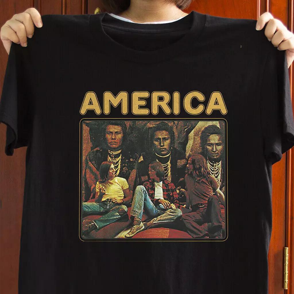 America Band Rock Band Black Shirt Short Sleeve All Sizes S To 5Xl 114.webp
