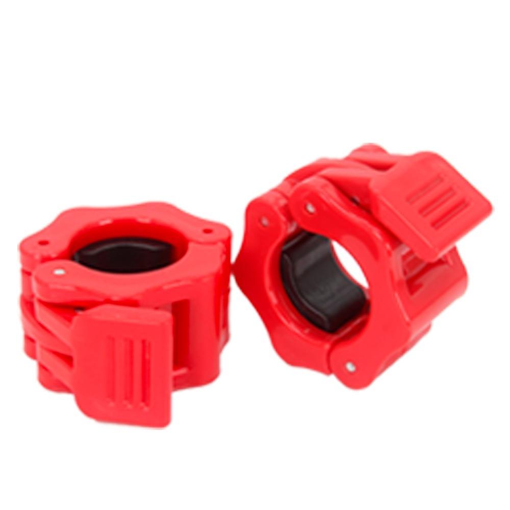1 Pair 25/30mm Fitness Barbell Clamps Hexagon Barbell Collars Colorful Dumbbell Spin Lock  Barbell
