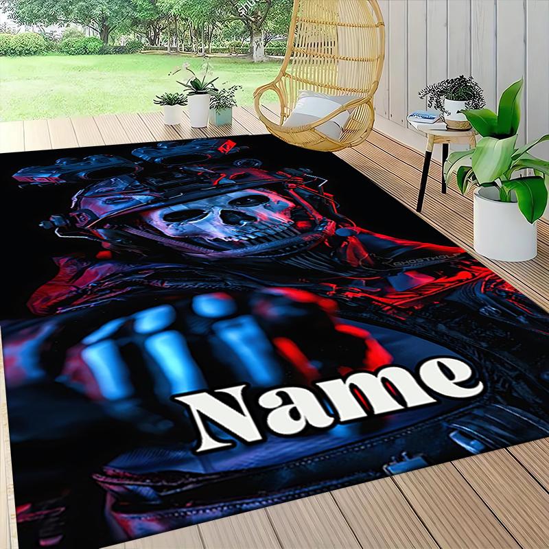 Custom Name Knight's Legend" Carpet Rug Customizable Soft Washable Anti-Slip Home Living Room Sofa Mats Personalized Rug. 0909168
