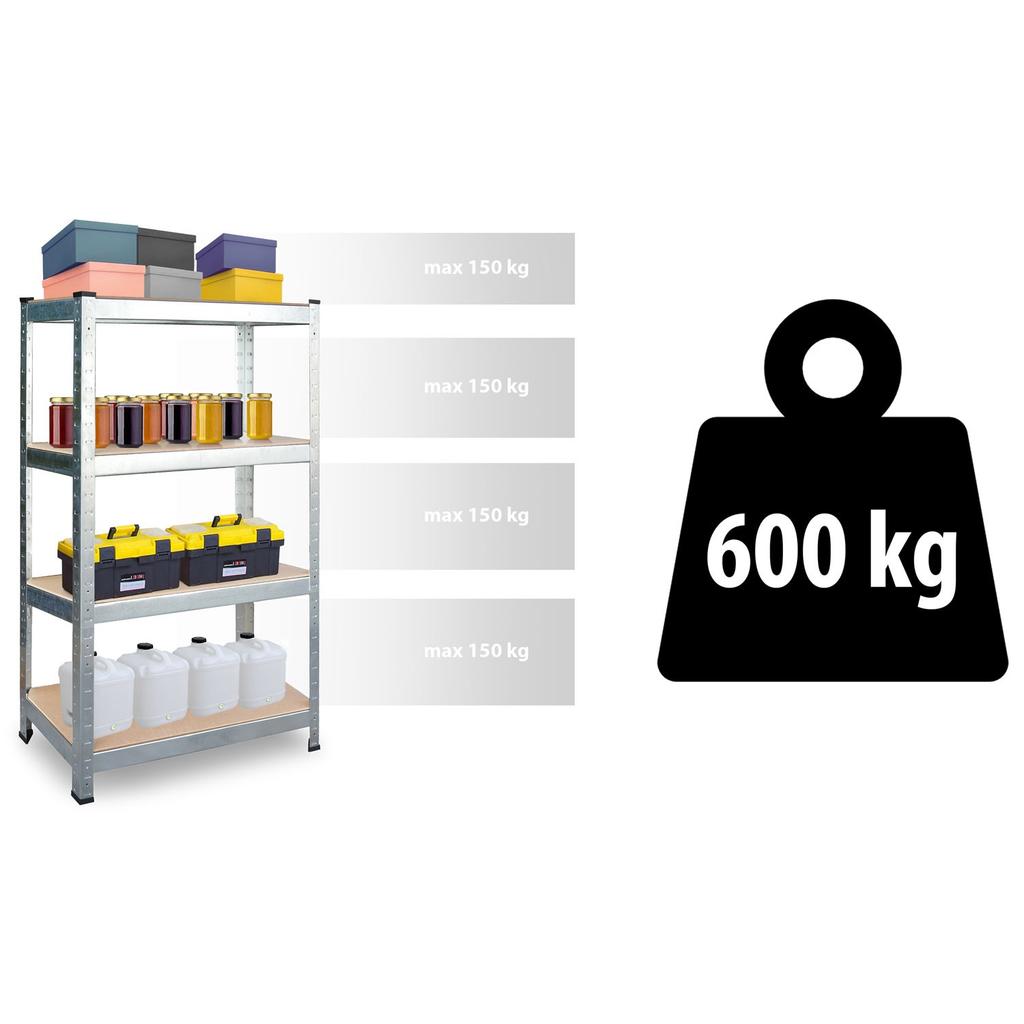Metal Storage Shelving Rack , 174 X 80 X , Plonos