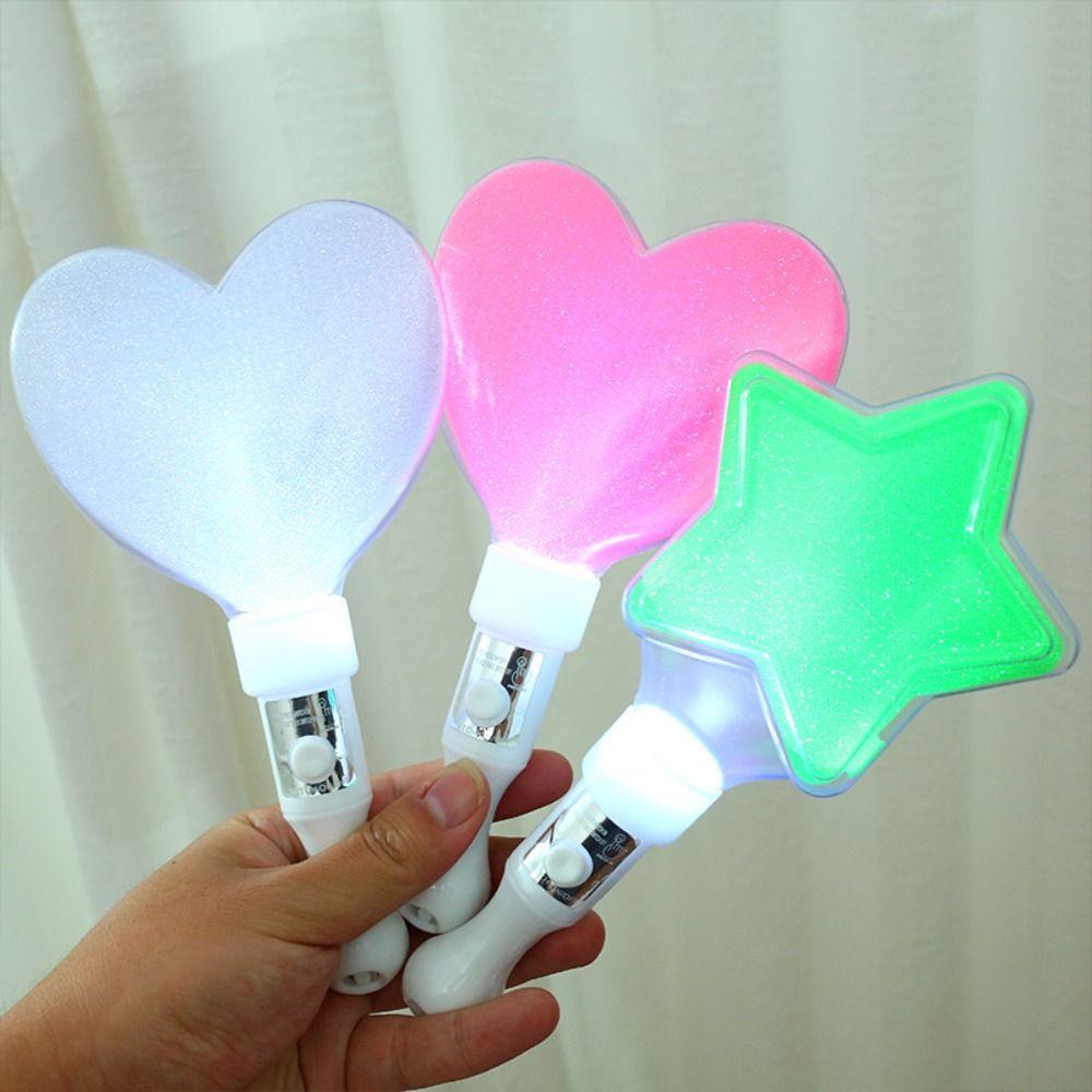 Star Heart LED Glow Stick Mini Concert Light Stick LED Glow Luminous Stick  Music Festival