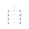 6-Layer Adjustable Foldable Metal Hanger with Clips for Skirts and Pants