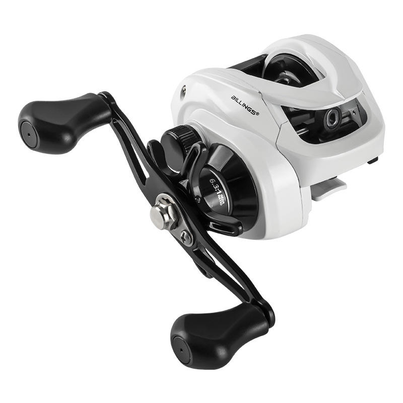 KALIOU New Arrival 3+1BB 6.3:1 MAX Drag 8Kg White Bait Casting Sea Saltwater Baitcasting Fishing Reel