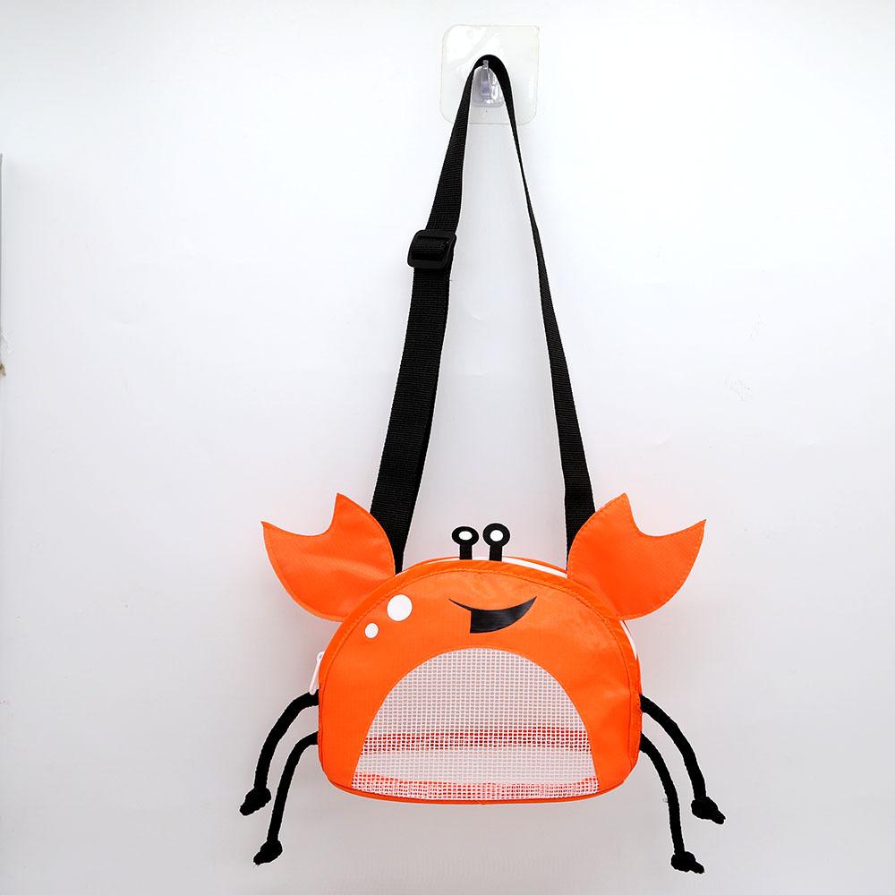 Beach Mesh Girls Bag Shell Collecting Bag PVC Crab Shape Seashell Storage Pouch Toys Collecting Storage Bags Outdoor Accessories