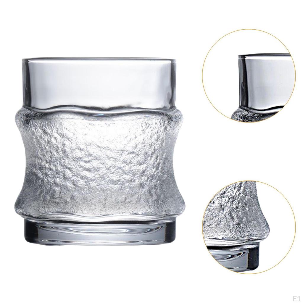 Whiskey Glass Drinking Beverage Cup Clear Unique Drinkware Beer Tea Coffee Mug 300ml for