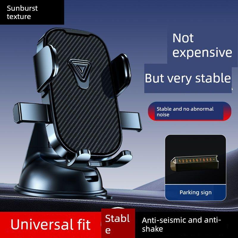New Model Mobile Phone Car Mount, Suction Cup Type Dashboard Car Navigation Holder with Strong Suction and Printed Logo [Texture Model] Air Pump Suction Cup Parking Sign
