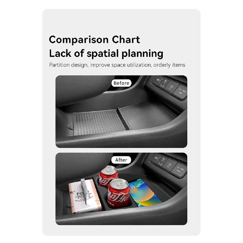 for 2025 2026 Hyundai Tucson Limited Hybrid Console Organizer Tray Armrest Storage Box (ONLY for Electronic Shift)