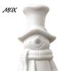 DIY White Ornament for Painting 3D Printed Smiling Snowman Statue Christmas Decor, Minimalist Tall Decorative Winter Scenes Tabletop Figurine,