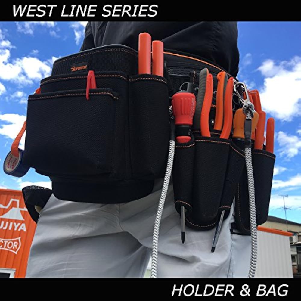 Fujiya (Fujiya) WB-23 Waistline Series Cloth Electrician Bag, 3-Tier Type, Built In EVA Fabric To...