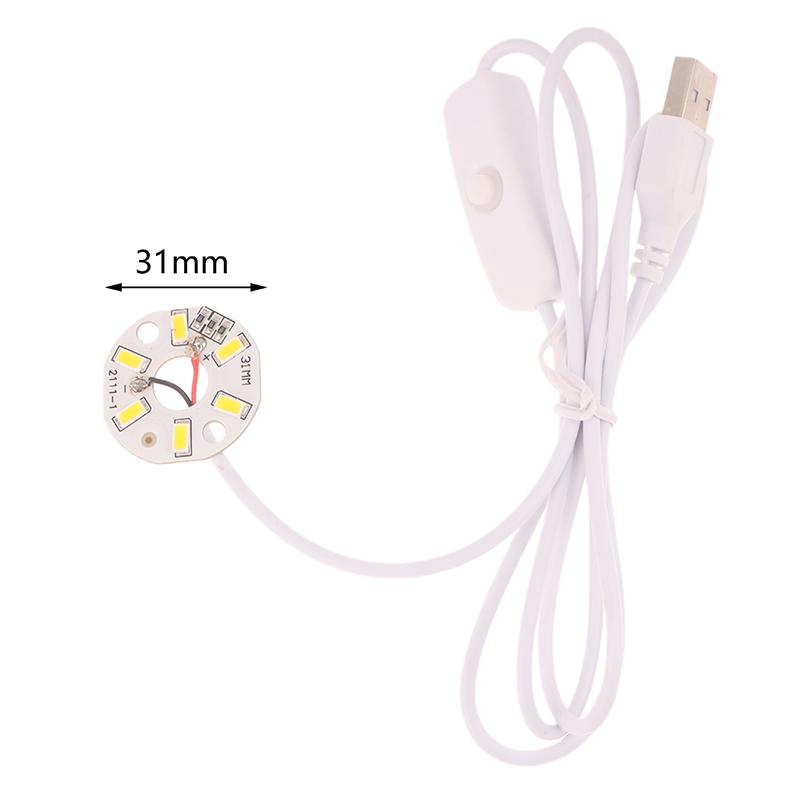 1Pc 1.5M Line Length Dc5V Led Chips Smd5730 Led Lamp Usb 3W Light Board Warm White Light With On/Off Switch Cable