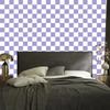 Checkerboard Wallpaper Blue, White and Light Gray 50x1000