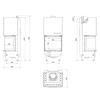 Steel Fireplace KRATKI REGNOR 600/400 7 kW Ø 200 3-sided, Black Thermotec