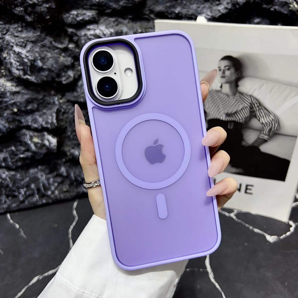 Applicable To Apple 16 Magnetic Suction Phone Case Iphone15promax Skin Matte 14 Semi-transparent Anti-fall