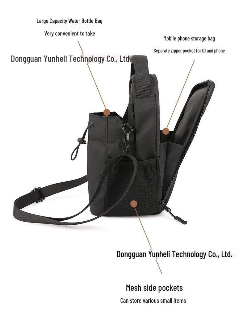 Multifunctional Magnetic Water Bottle Crossbody Bag with Phone and Key Storage