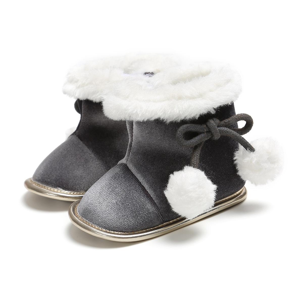 

MYGGPP осенне-зимняя обувь для малышей 0-1 года, хлопковые сапоги на мягкой подошве, детские ботинки, детская обувь для малышей, детская теплая обувь 13cm серый