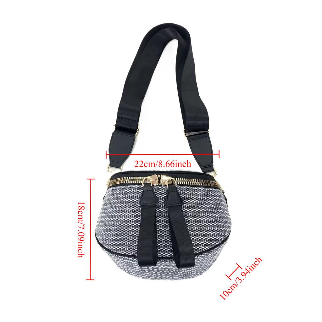 Women'S Quilted Mesh Crossbody Bag Minimalist Neutral Shoulder Handbag
