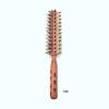 Hair Drying Styling Curly Barber Dye Rubber Wood Comb Boar Bristle Round Brush With Natural Wooden Handle