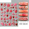 New nail art stickers embossed 5D three-dimensional Halloween cartoon bow ghost-shaped spider web nail stickers