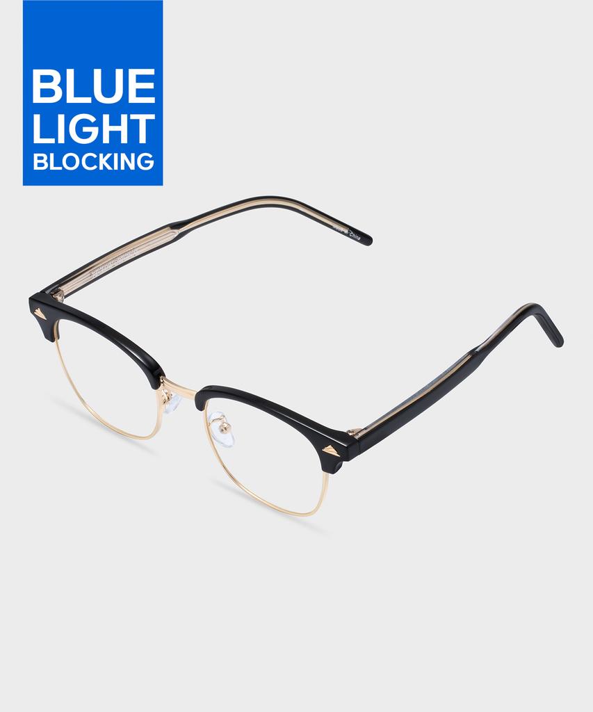 Likkeullou Rc Yleen Silver Blue Light Glasses Black