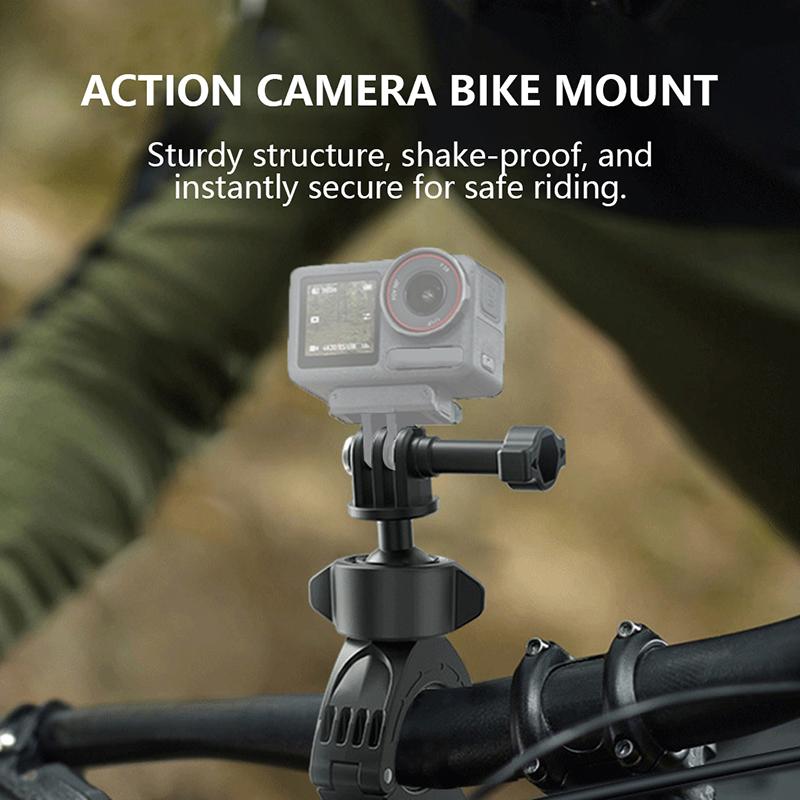 Motorcycle Bike Handlebar Camera Mount Bicycle Tube Bracket Clip Holder for Gopro Hero Insta360 Osmo Action Camera Accessories