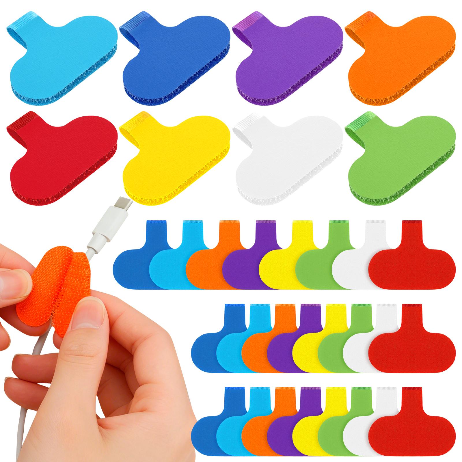 

32 Pcs Multi Color Cable Lables with Writable Surface Durable Waterproof Wire Labels for Electronics Organization,Computer Cable