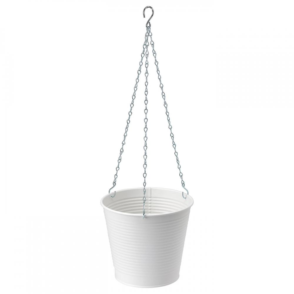 

IKEA CASHEW PPLE hanging plant pot in outdoor white 15 cm