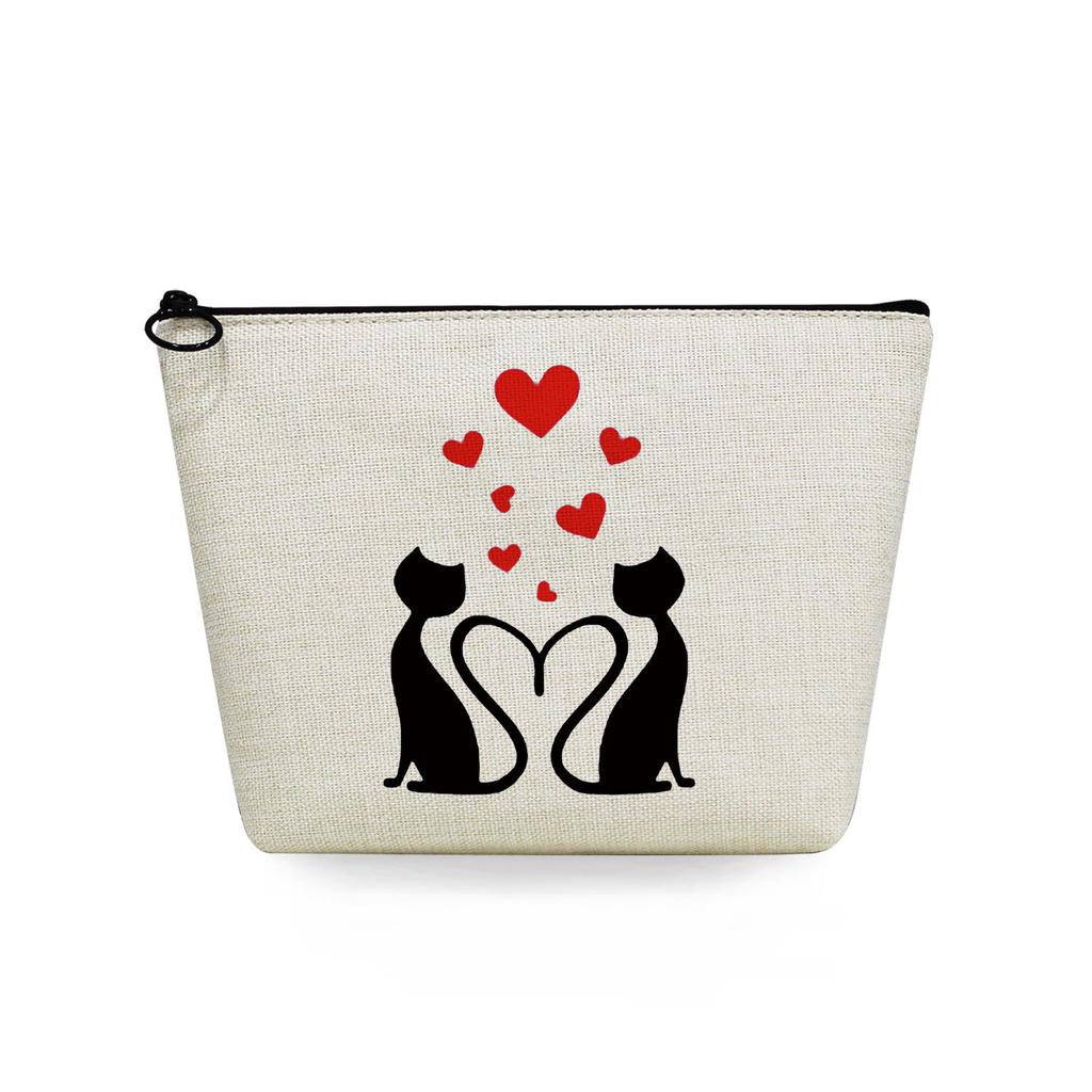 Women Cat Print Cosmetic Bag Toiletries Organize Travel Storage Case 6744