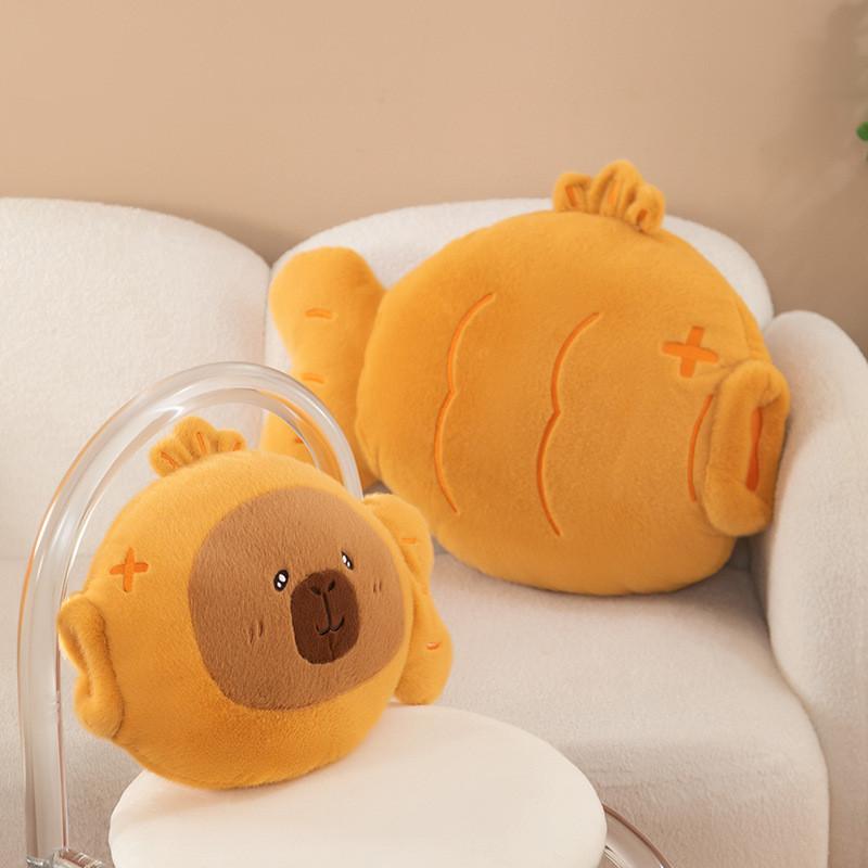 Plush Capybara Taiyaki Toy Cute Cartoon Children Holiday Gift Cuddle Doll Soft