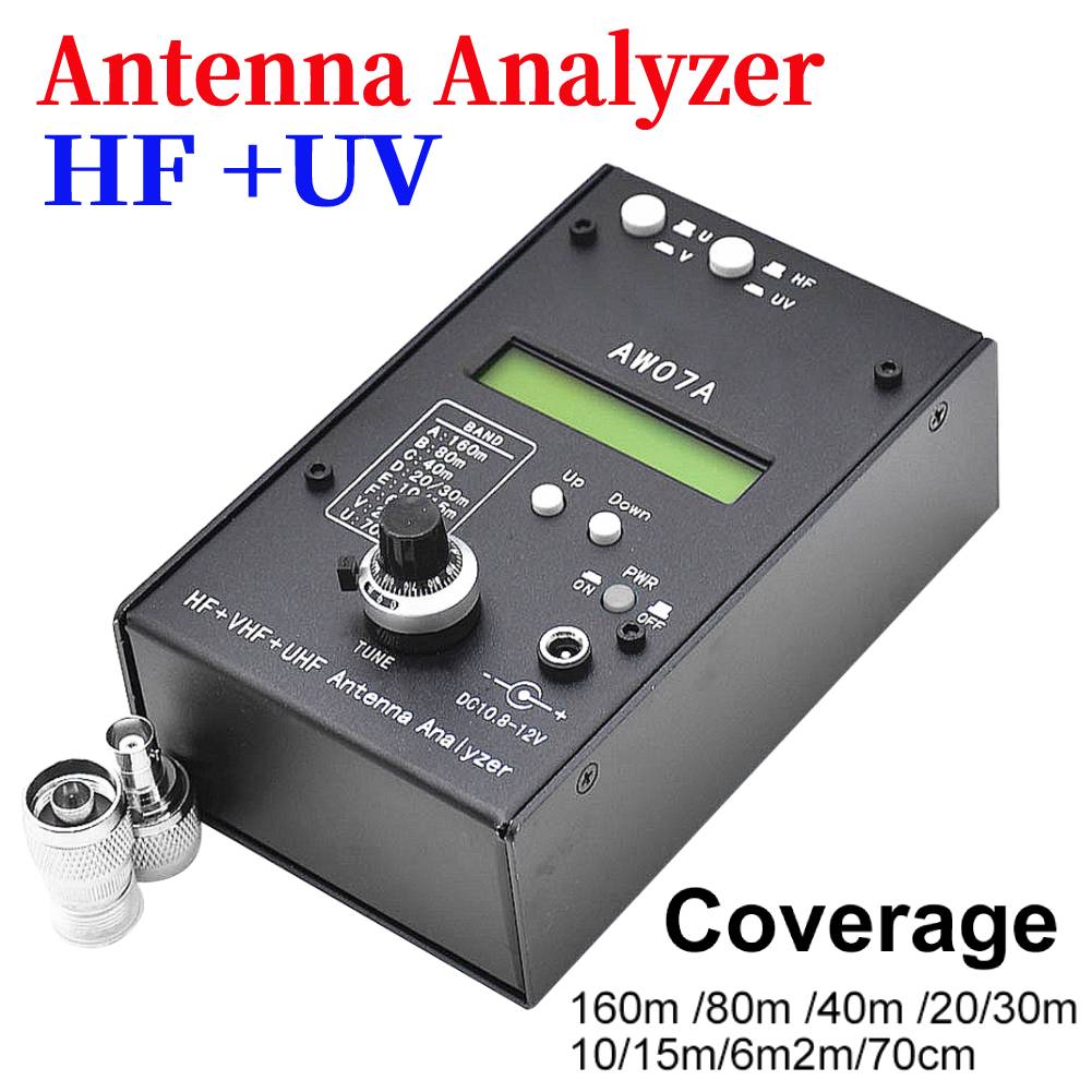 

HF/VHF/UHF AW07A 1.5-490MHZ 160M Multiband Antenna Analyzer Measure Tool Impedance SWR Antenna Analyzer SWR Antenna Meter Tester CHINA