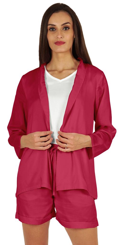 Inkmeso Elegant Shrug  & Shorts Set For Women  s 3 Piece Outfits Loungewear Summer