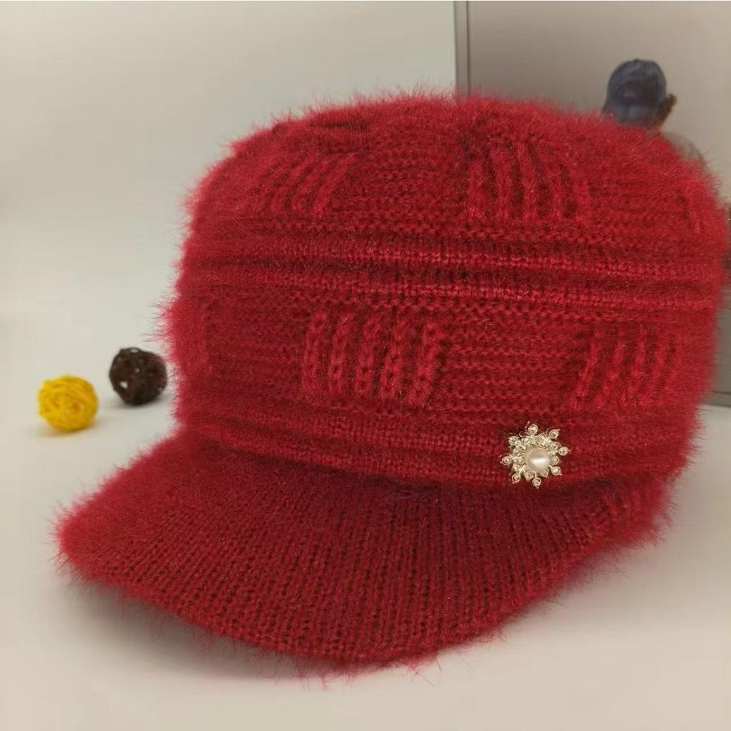 Warm Hat, Ear Protection Hat, Women's Hat, Woolen Hat, Cold Hat, Warm Knitted Hat