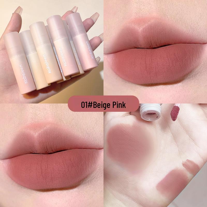 

Kobeleen Матовый нюдовый блеск для губ Velvet - Стойкая натуральная помада